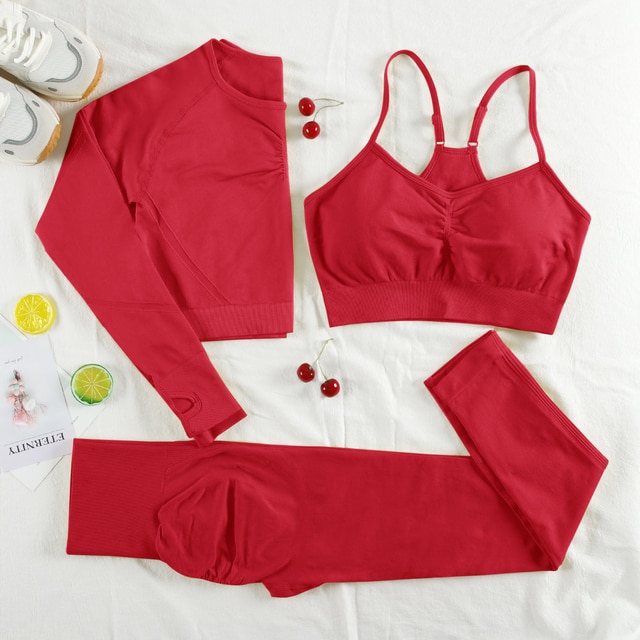 CHRLEISURE-2-3-4-Piece-Gym-Yoga-Set-Women-Seamless-Sportswear-Outfits-Workout-Fitness-Shorts-for-8.jpg_640x640-8 Feeling Good Active Set - Image 1